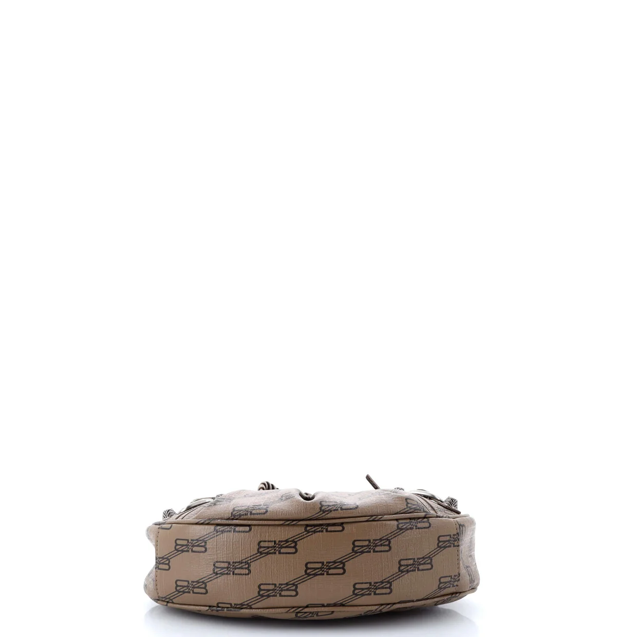 Le Cagole Giant Studs Shoulder Bag BB Monogram Coated Canvas XS - Deep Luxury