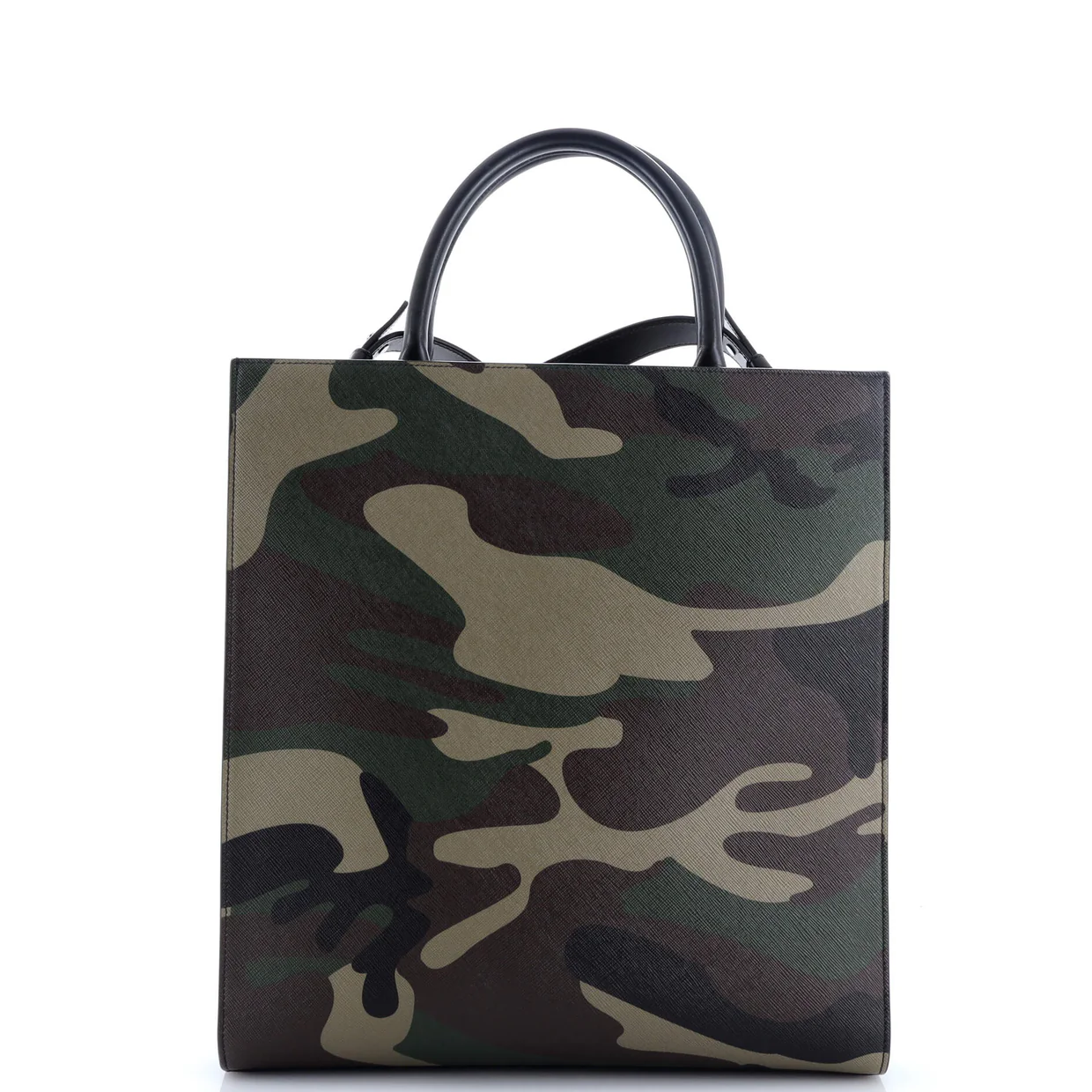 Vertical Cabas Tote Camouflage Coated Canvas Medium - Deep Luxury