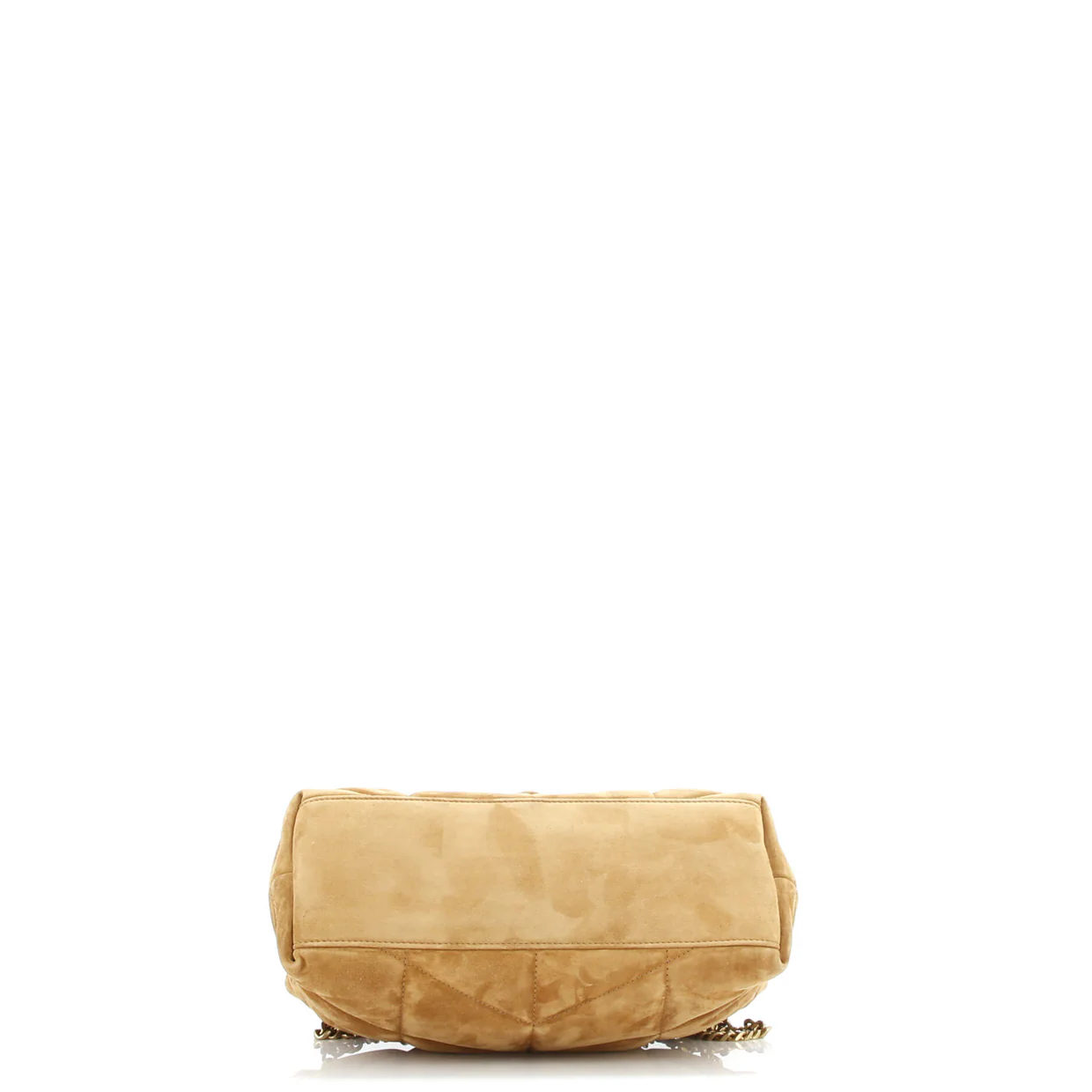 Loulou Puffer Shoulder Bag Quilted Suede Small - Deep Luxury