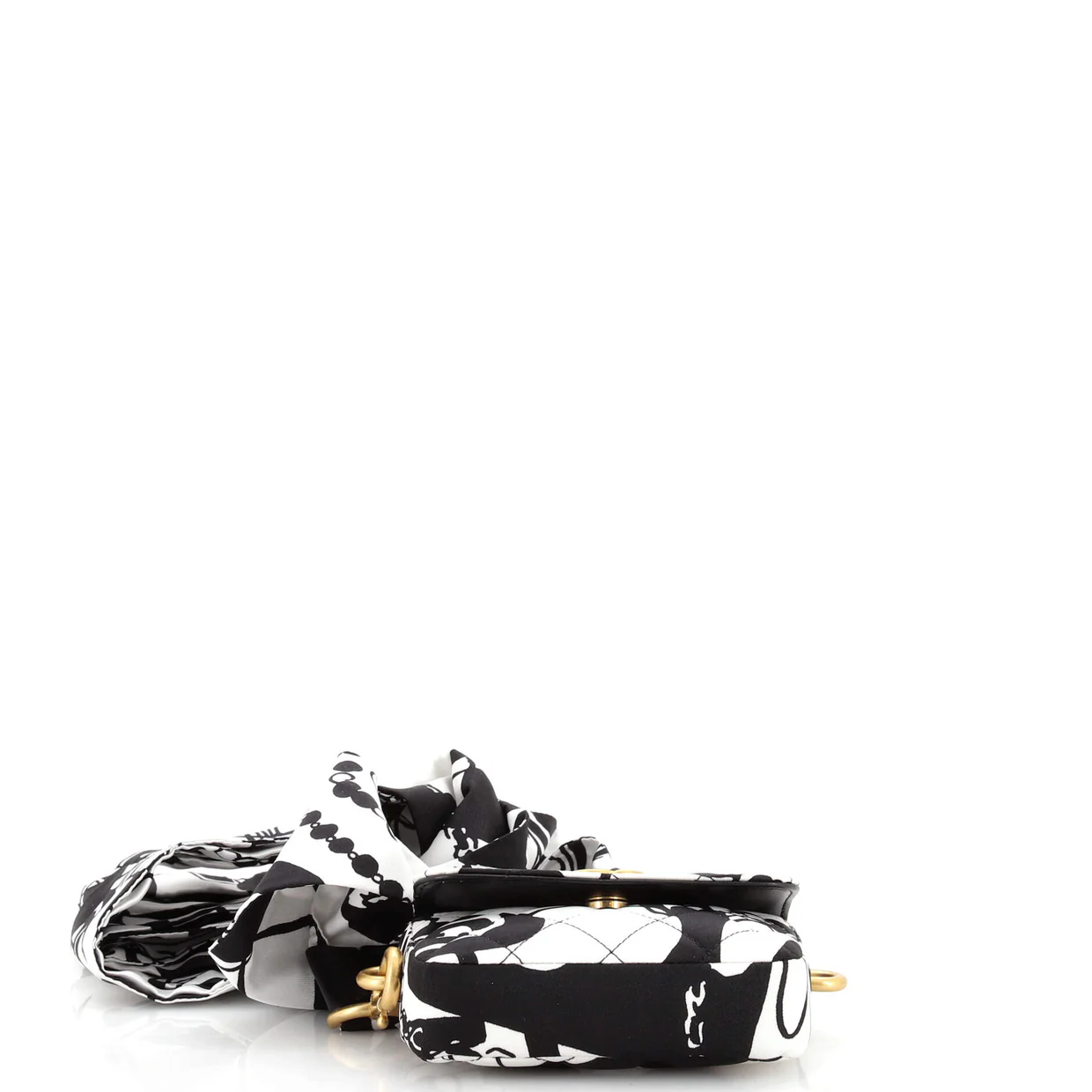 Deer Coco Flap Clutch with Strap Bag Quilted Printed Canvas Mini - Deep Luxury