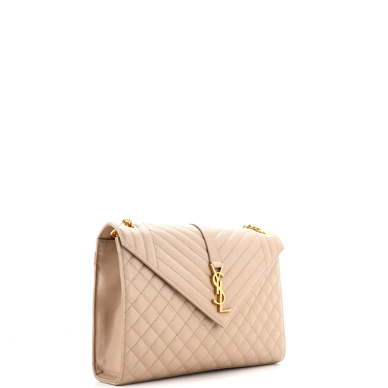 Classic Monogram Envelope Satchel Mixed Matelasse Leather Large - Deep Luxury