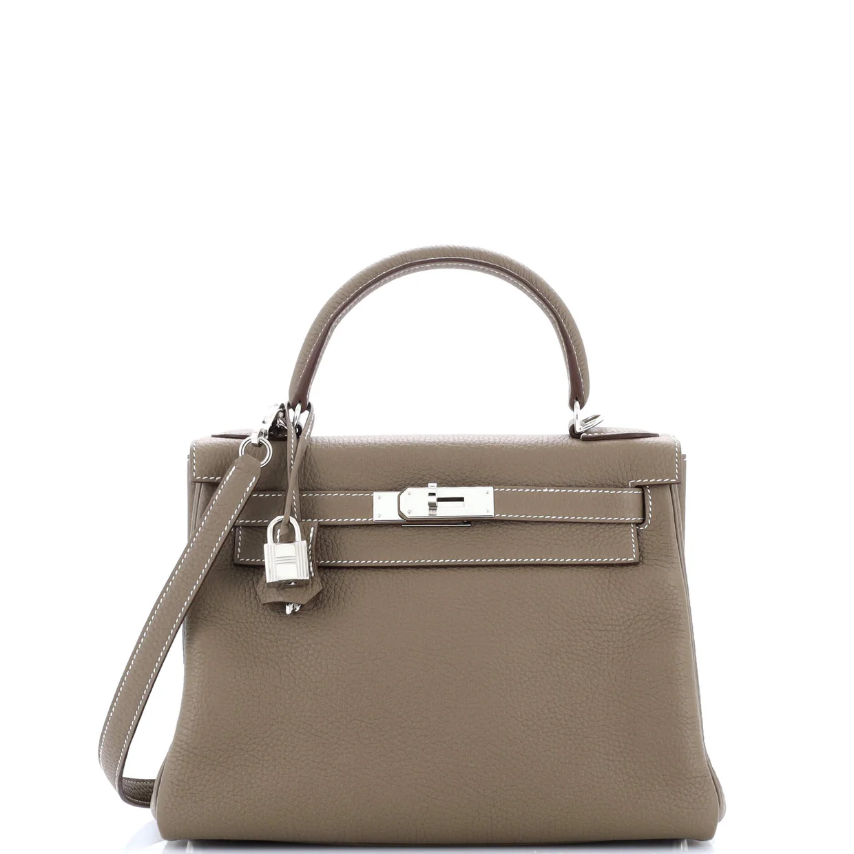 Kelly Handbag Grey Togo with Palladium Hardware 28 - Deep Luxury