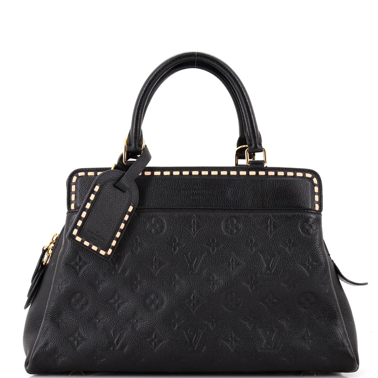 Vosges Handbag Whipstitch Monogram Empreinte Leather MM - Deep Luxury