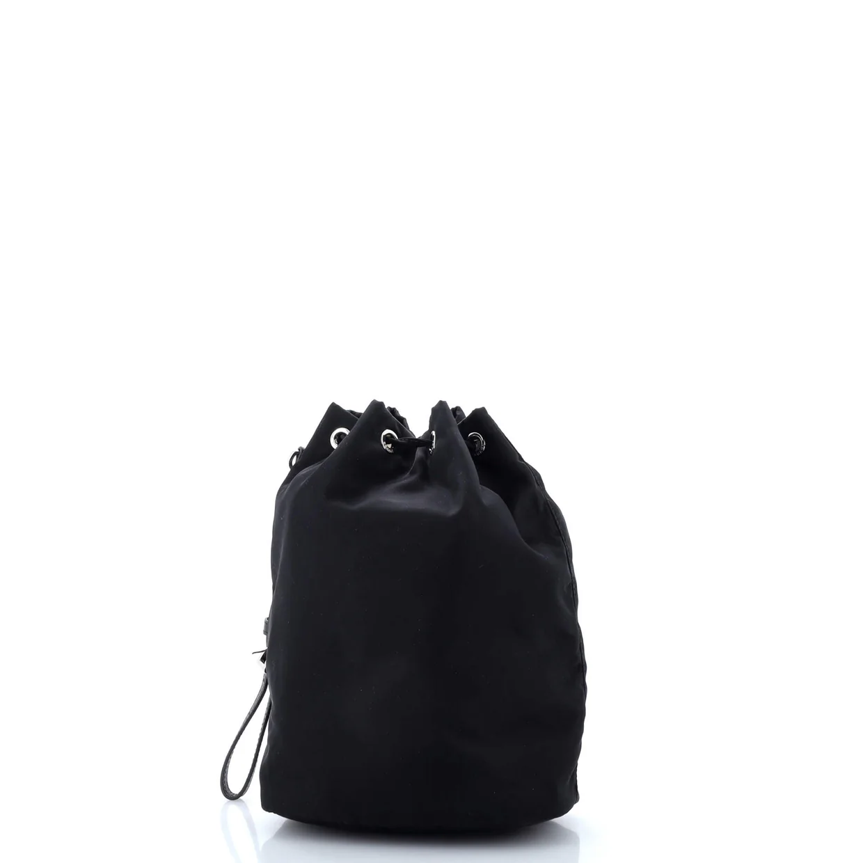 Drawstring Wristlet Bucket Bag Tessuto Small - Deep Luxury