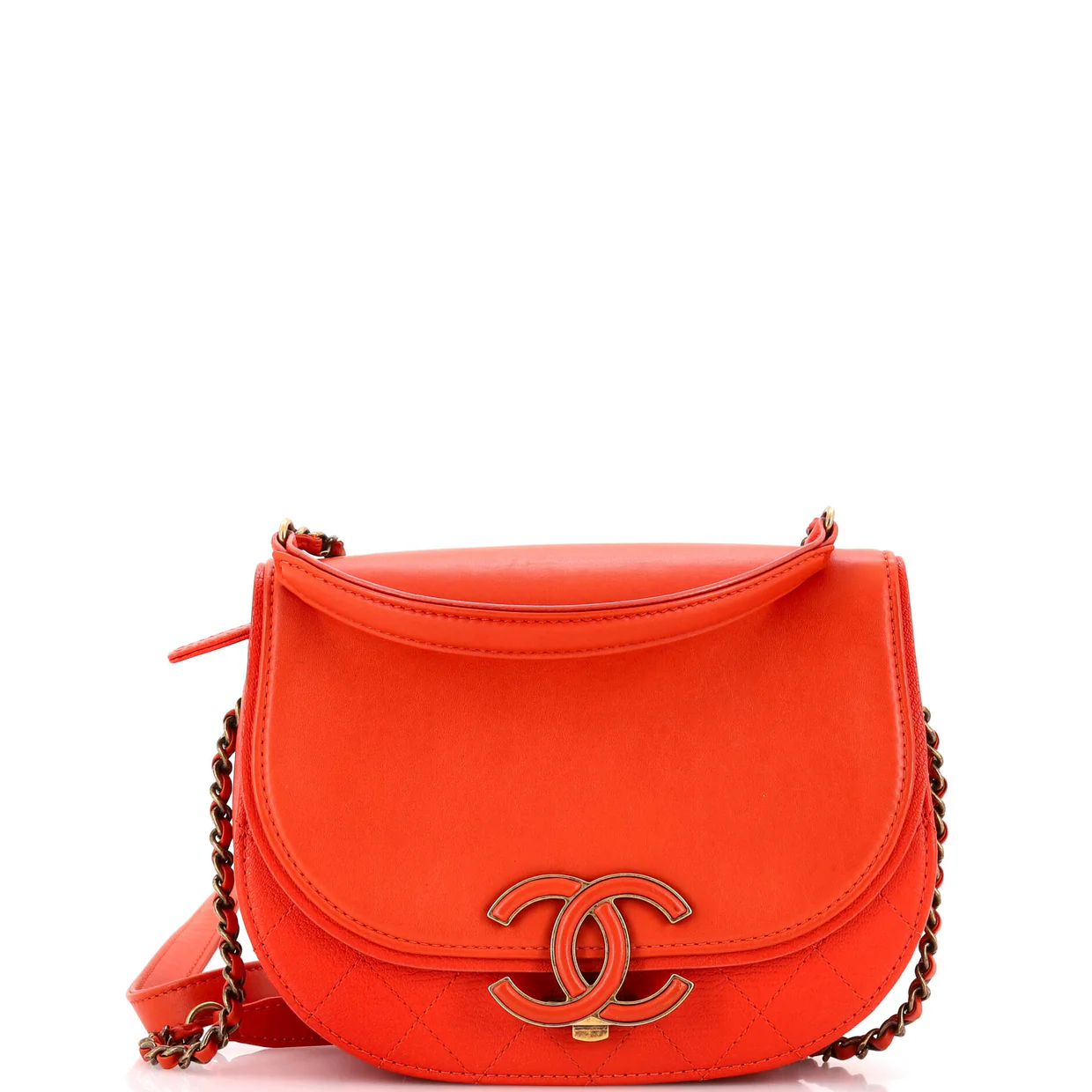 Coco Curve Flap Messenger Calfskin and Quilted Goatskin Small - Deep Luxury