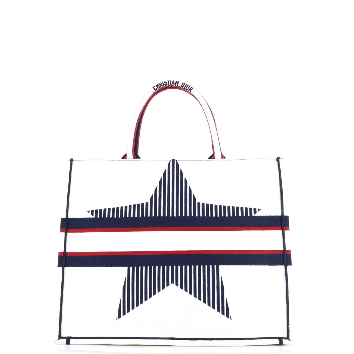 Dioralps Book Tote Embroidered Canvas Large - Deep Luxury