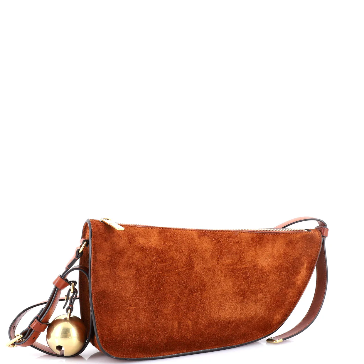 Shield Sling Shoulder Bag Suede Mini - Deep Luxury