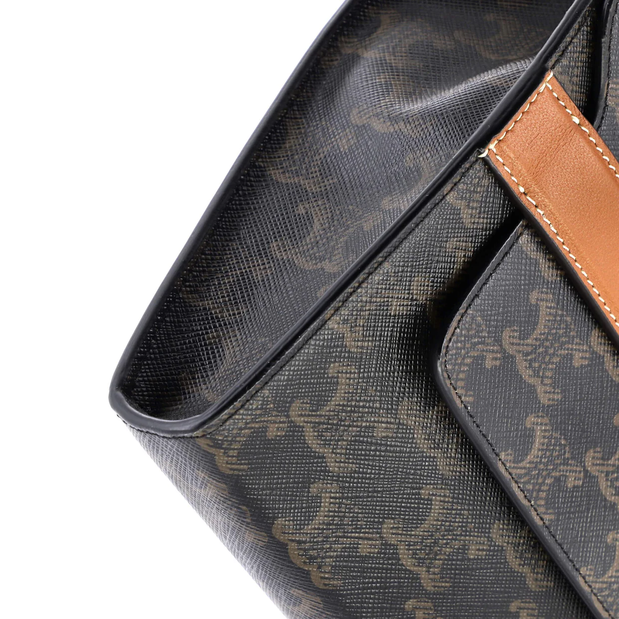 Flap Wristlet Pouch Triomphe Coated Canvas - Deep Luxury