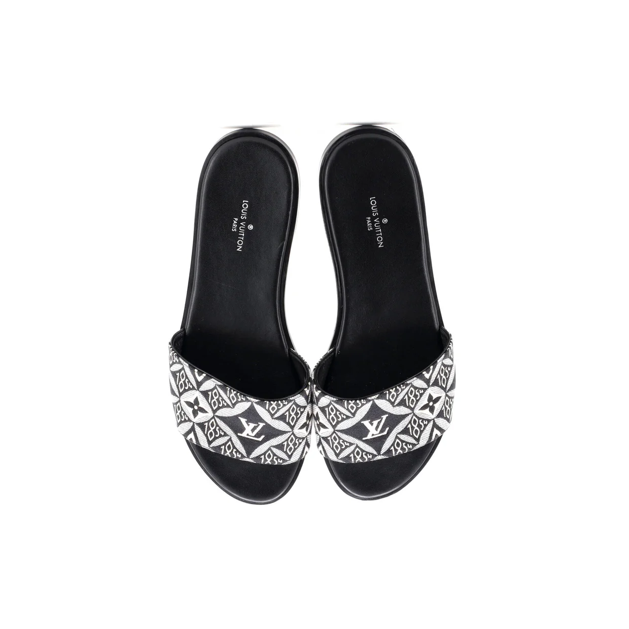 Women's Lock It Flat Mule Sandals Limited Edition Colored Monogram Giant - Deep Luxury