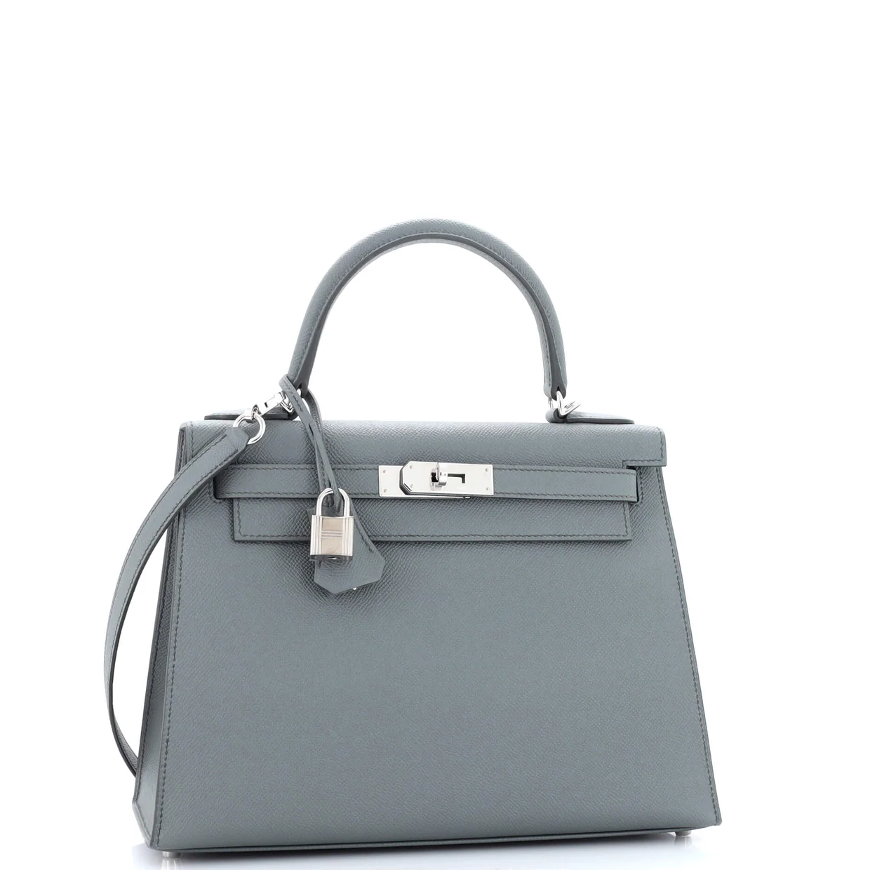 Kelly Handbag Vert Amande Epsom with Palladium Hardware 28 - Deep Luxury