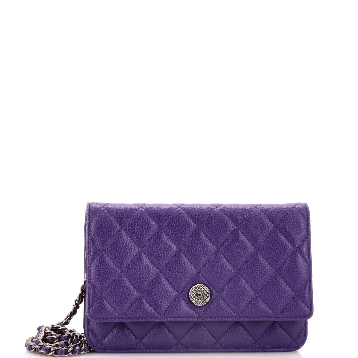 Wallet on Chain Quilted Caviar - Deep Luxury