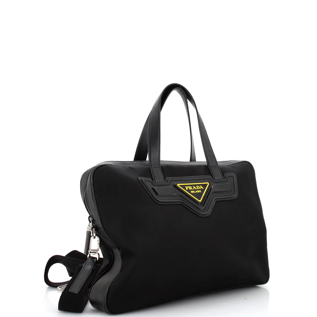 Triangle Convertible Briefcase Bag Re-Nylon Large - Deep Luxury