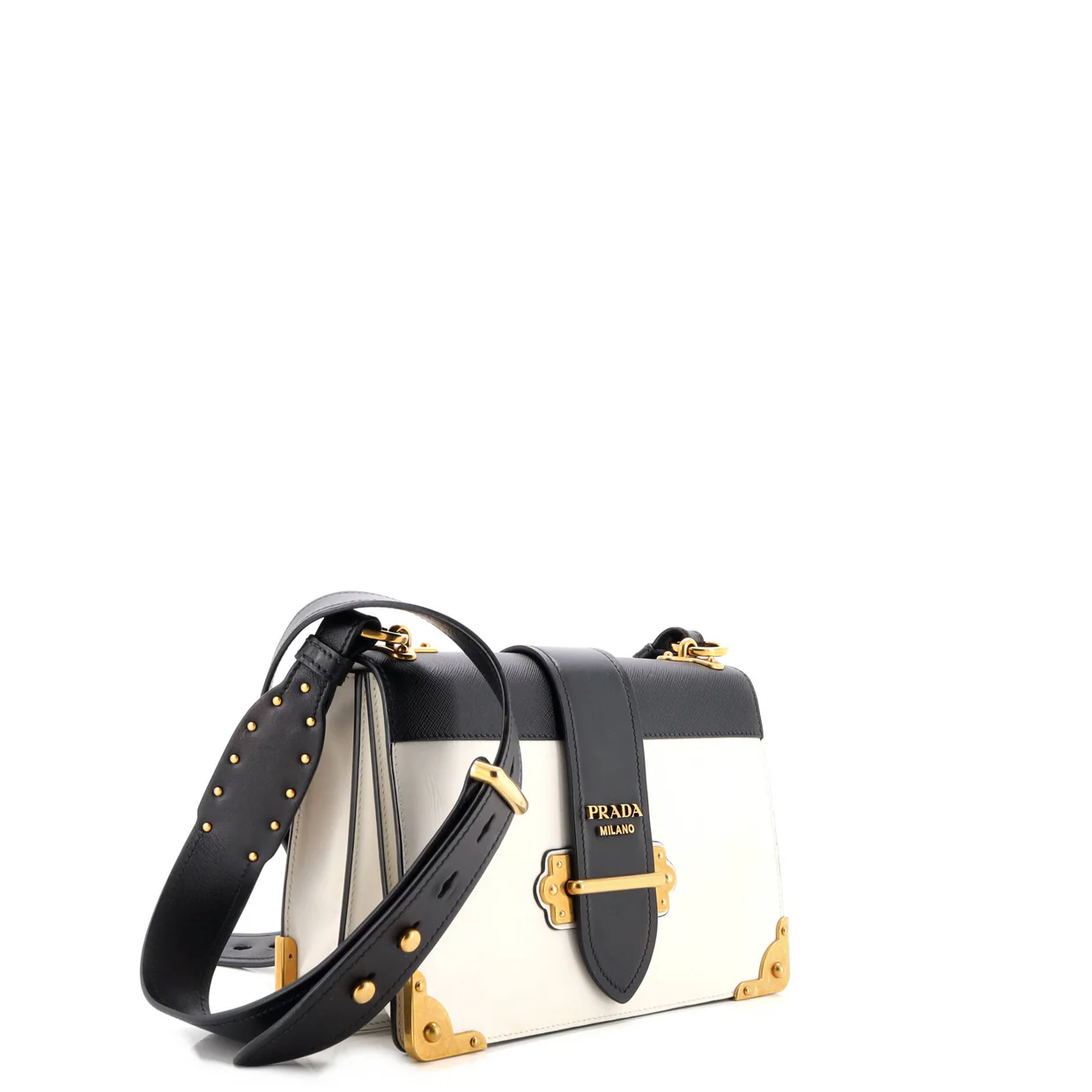 Cahier Crossbody Bag Leather and Saffiano Leather Large - Deep Luxury