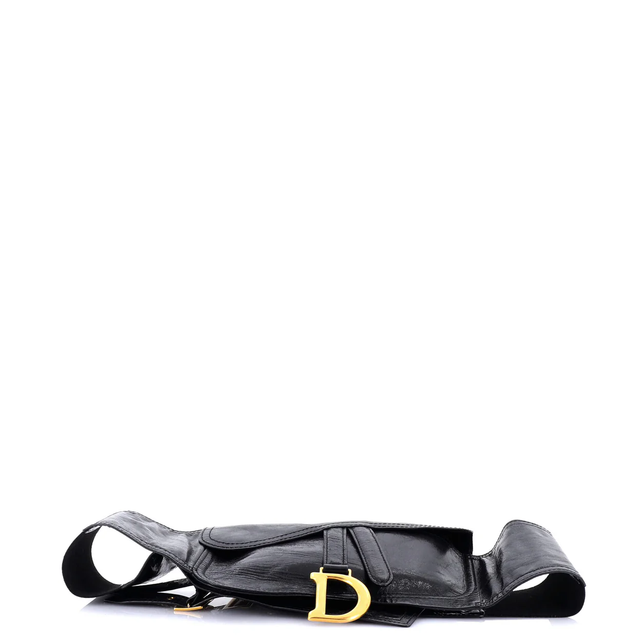 Saddle Double Buckle Belt Bag Leather - Deep Luxury
