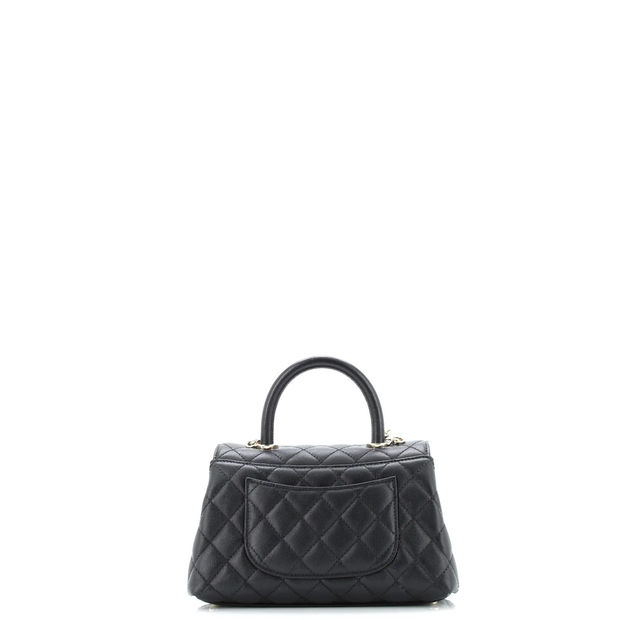 Coco Top Handle Bag Quilted Caviar Mini - Deep Luxury