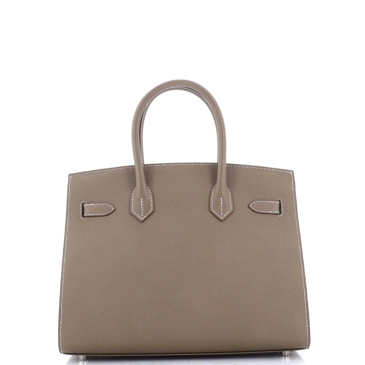 Birkin Sellier Bag Grey Epsom with Palladium Hardware 30 - Deep Luxury
