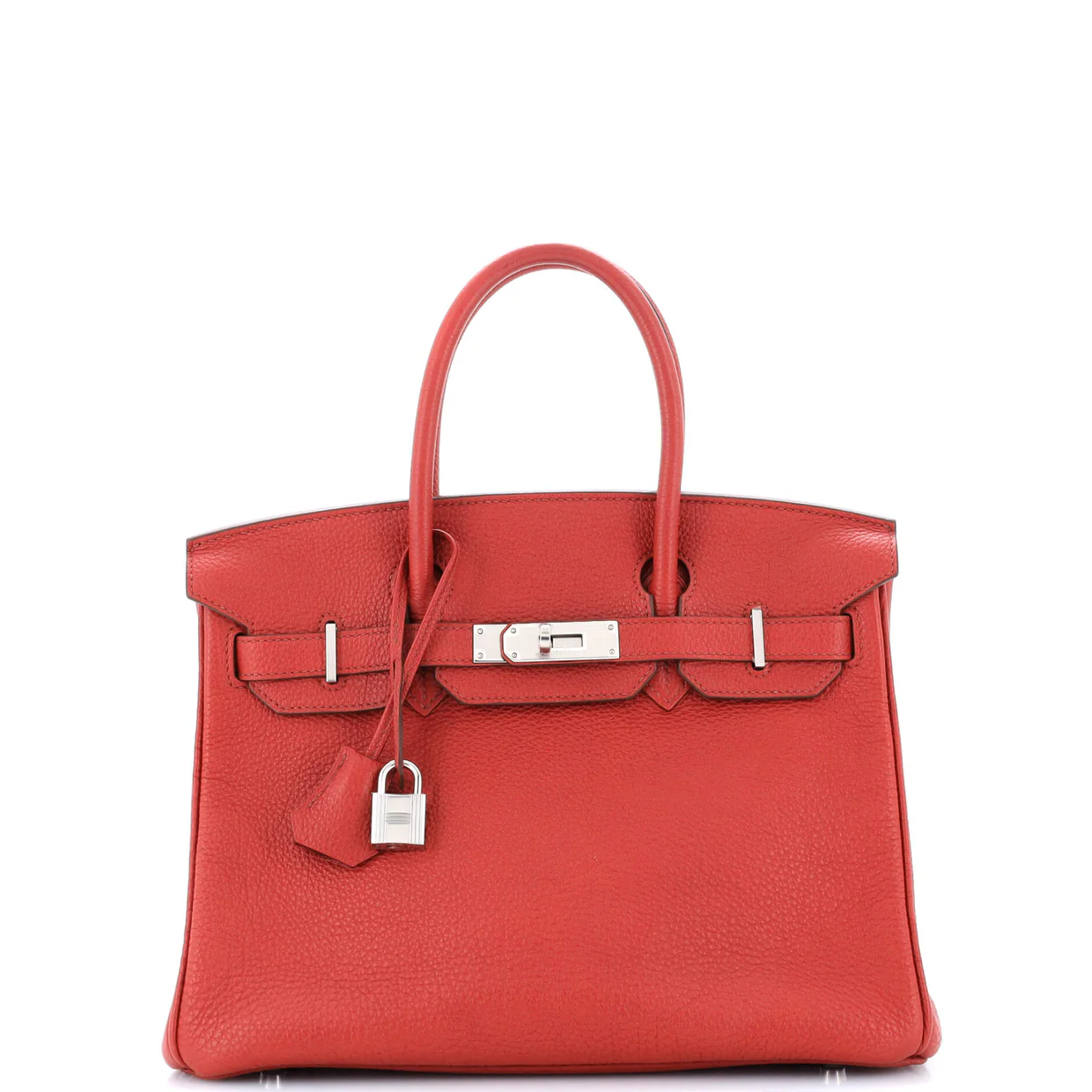 Birkin Handbag Rouge Garance Togo with Palladium Hardware 30 - Deep Luxury
