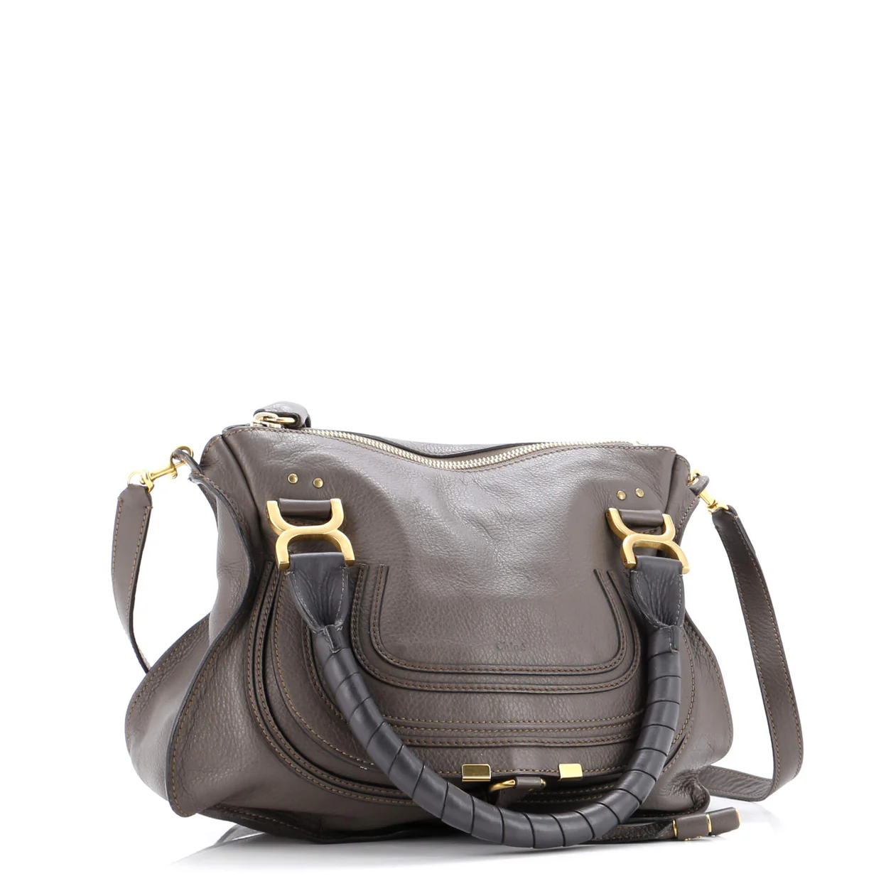 Marcie Satchel Leather Medium - Deep Luxury