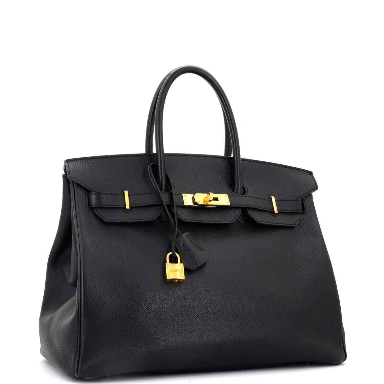 Birkin Handbag Noir Epsom with Gold Hardware 35 - Deep Luxury