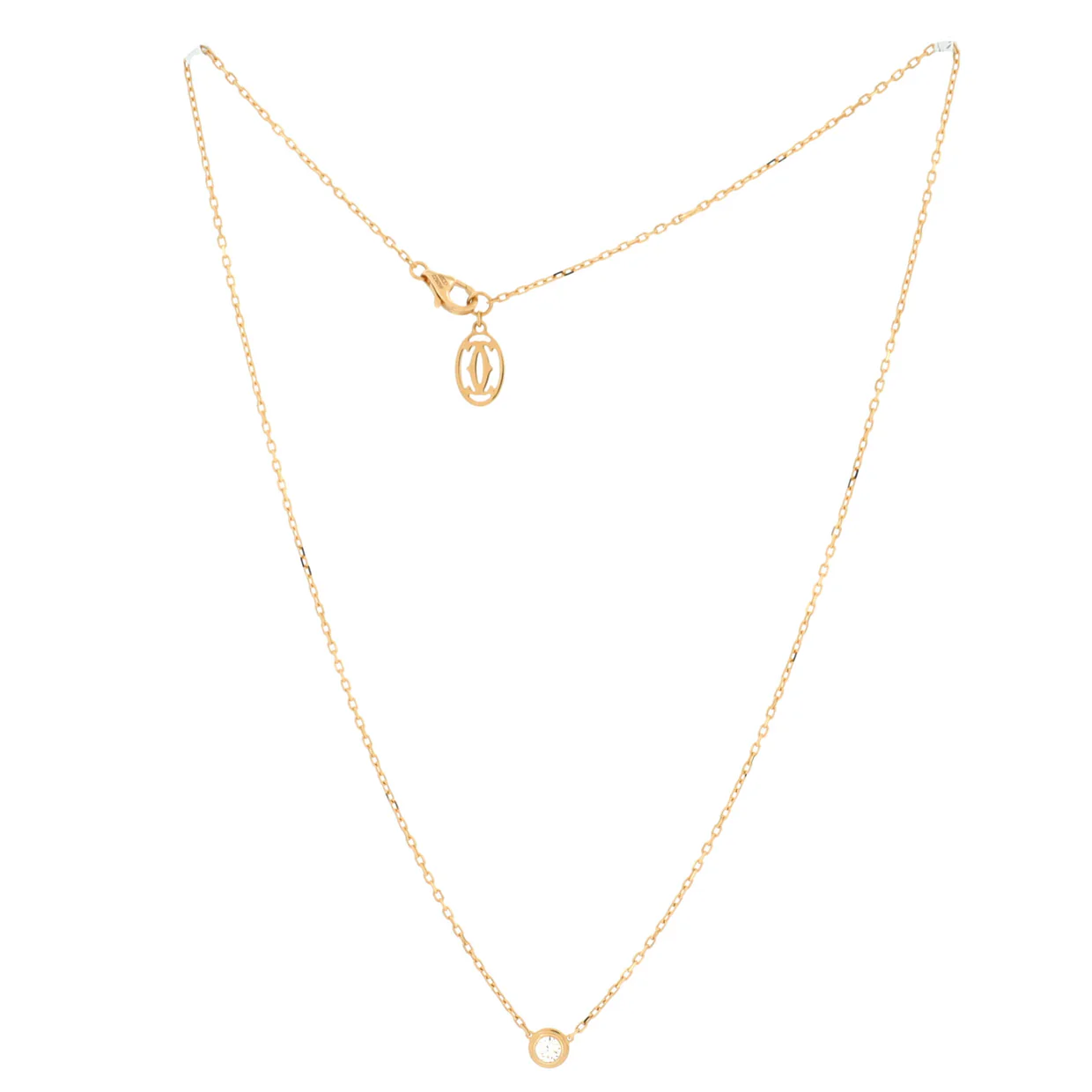 D'Amour Pendant Necklace 18K Yellow Gold with Diamond Large - Deep Luxury