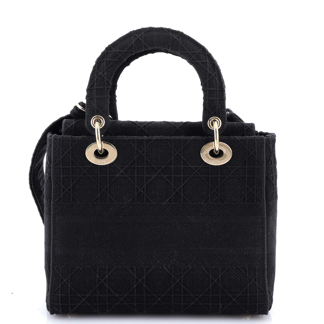 Lady D-Lite Bag Cannage Embroidered Canvas Medium - Deep Luxury