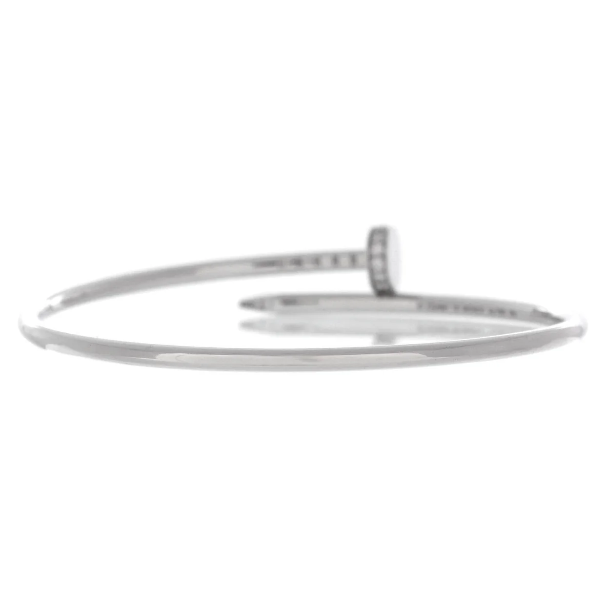 Juste un Clou Bracelet 18K White Gold with Diamonds Small - Deep Luxury
