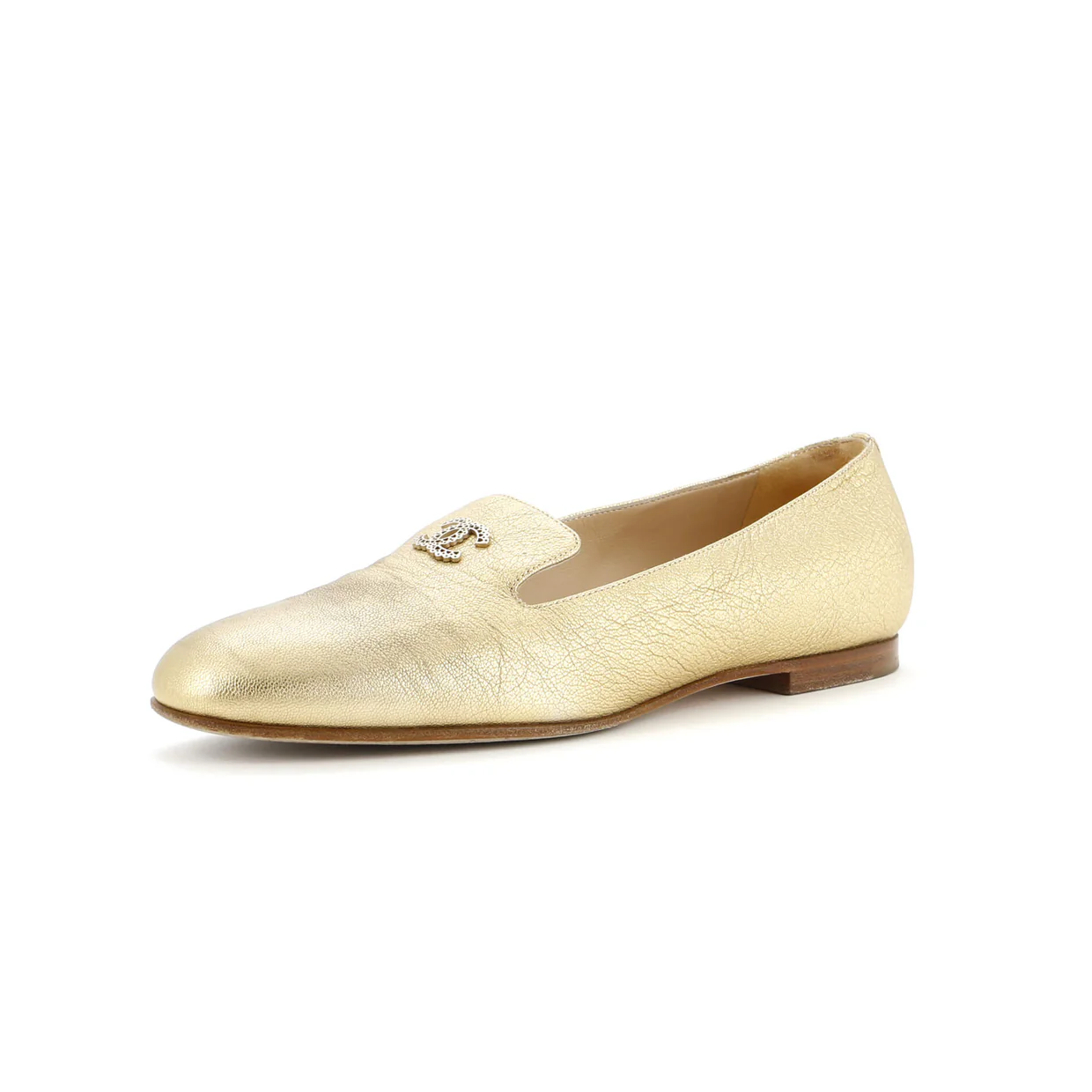 Women's CC Mocassin Loafers Leather with Metal - Deep Luxury