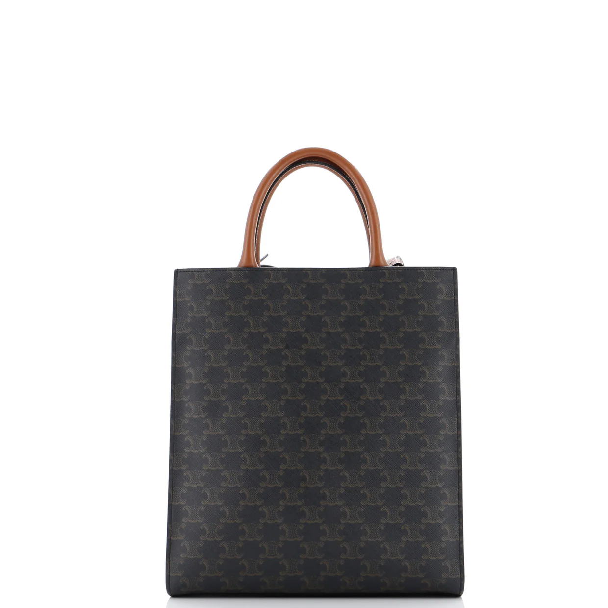 Vertical Cabas Tote Triomphe Coated Canvas Small - Deep Luxury
