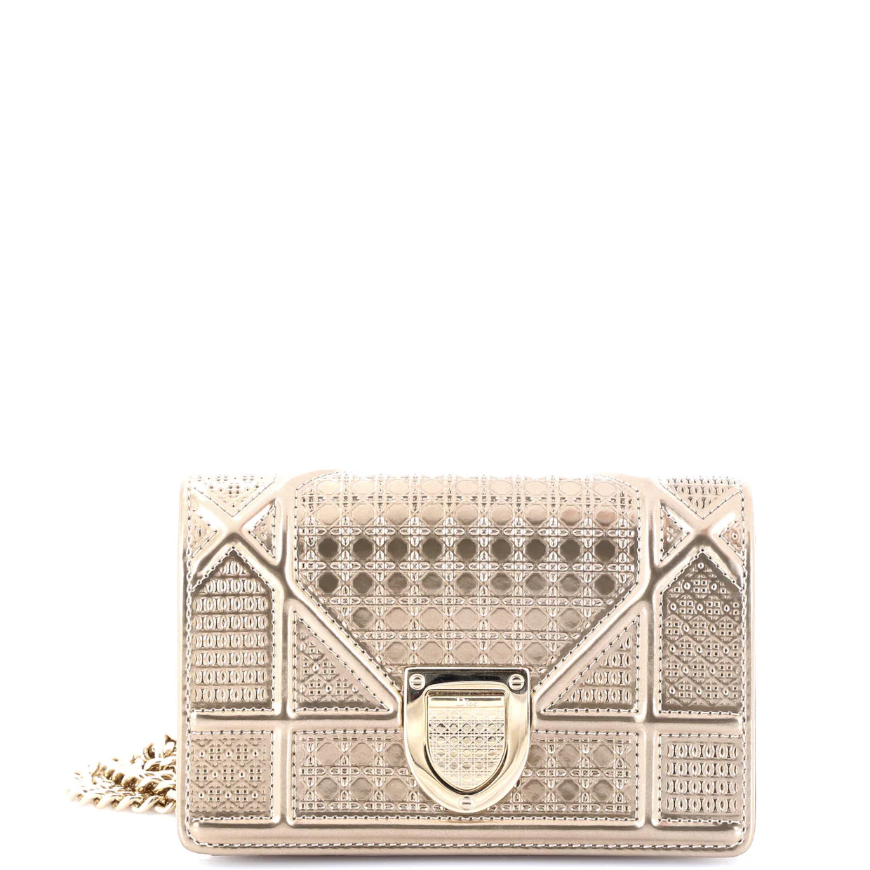 Diorama Flap Bag Cannage Embossed Calfskin Baby - Deep Luxury