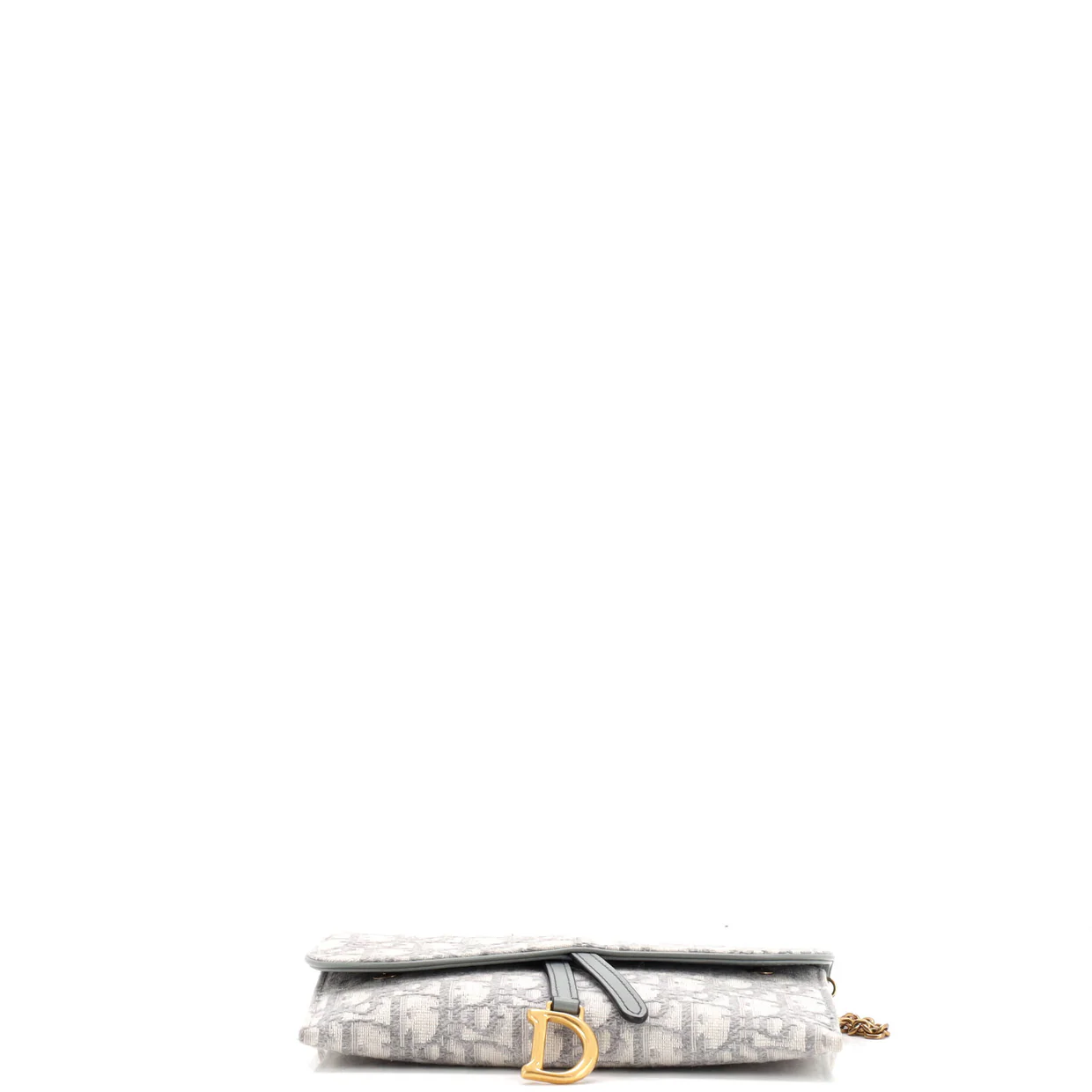 Saddle Chain Wallet Oblique Canvas - Deep Luxury