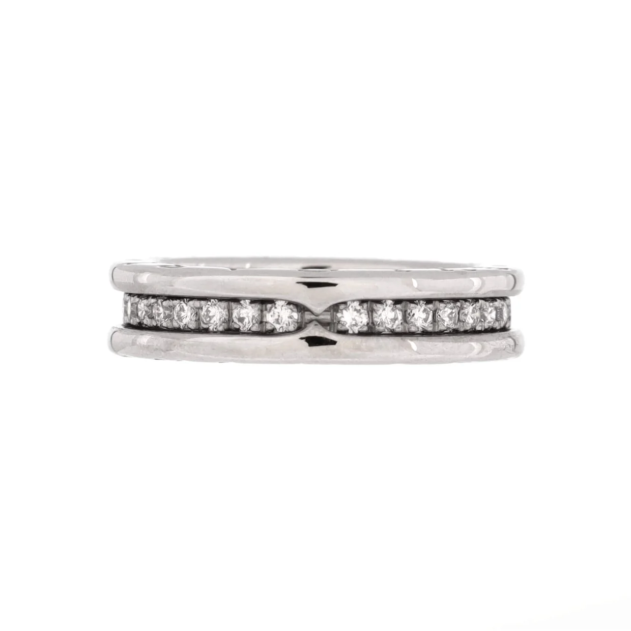 B.Zero1 One Band Ring 18K White Gold and Diamonds - Deep Luxury