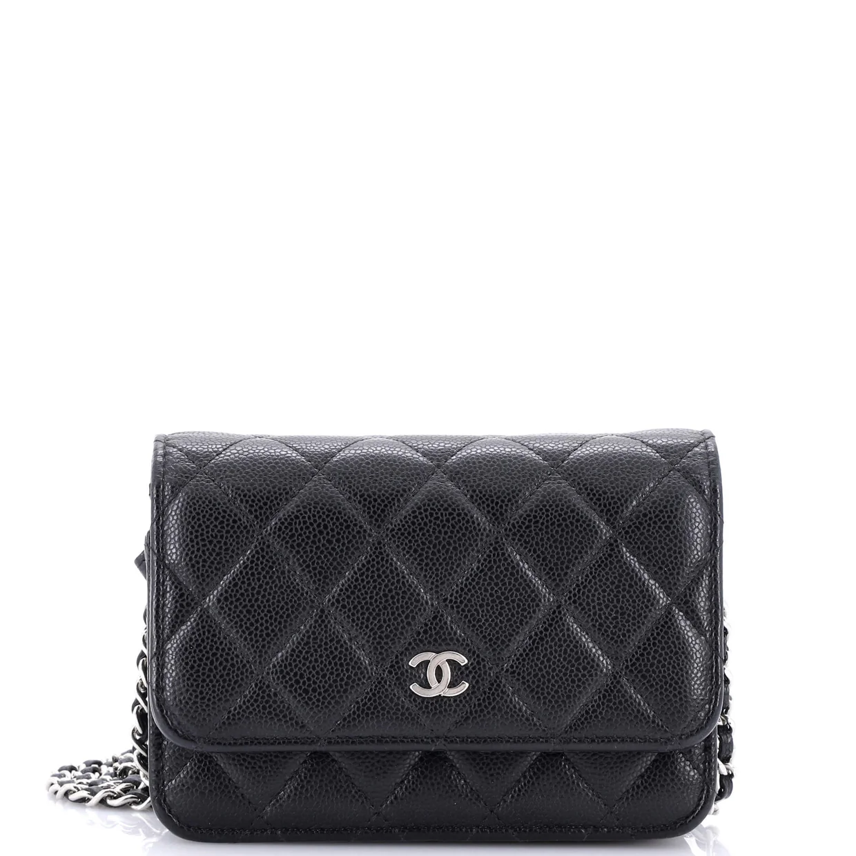 Wallet on Chain Quilted Caviar Mini - Deep Luxury