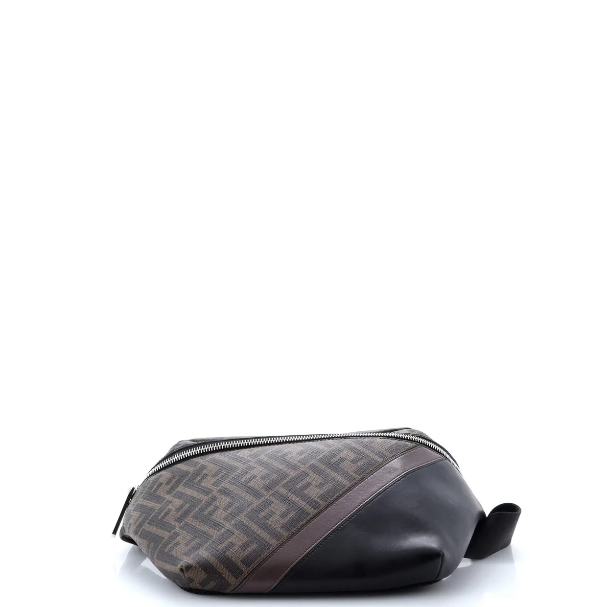 Zip Belt Bag Zucca Coated Canvas and Leather - Deep Luxury