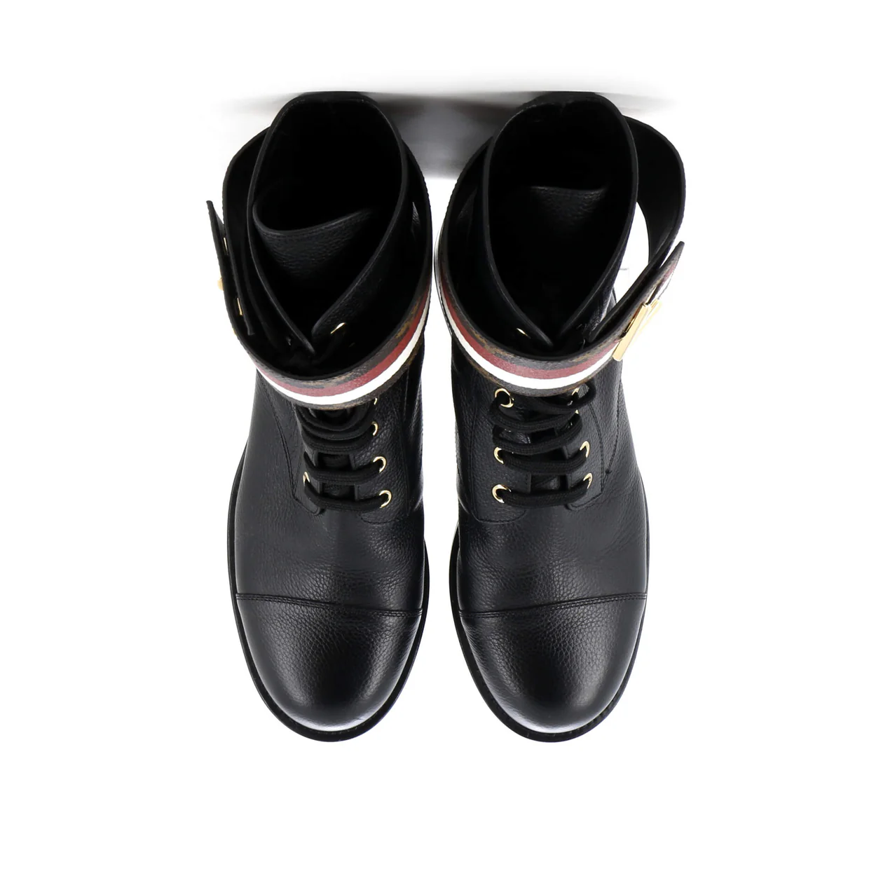 Women's Wonderland Flat Ranger Boots Monogram Canvas and Leather - Deep Luxury