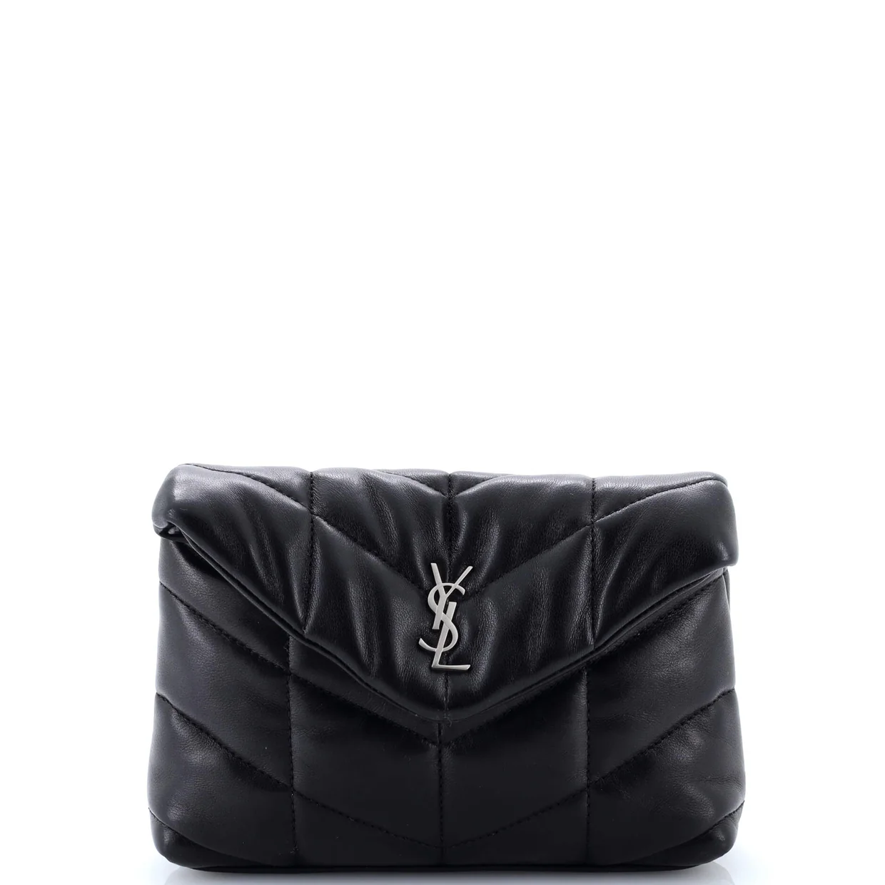 LouLou Puffer Clutch Leather Small - Deep Luxury