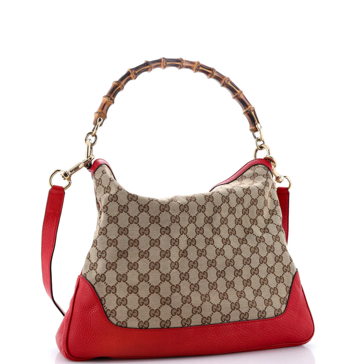 Diana Bamboo Shoulder Bag GG Canvas Medium - Deep Luxury