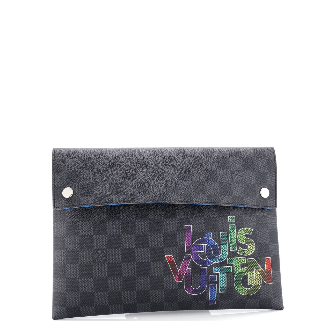 Pochette Alpha Triple Limited Edition Interlinked Logo Damier Graphite - Deep Luxury