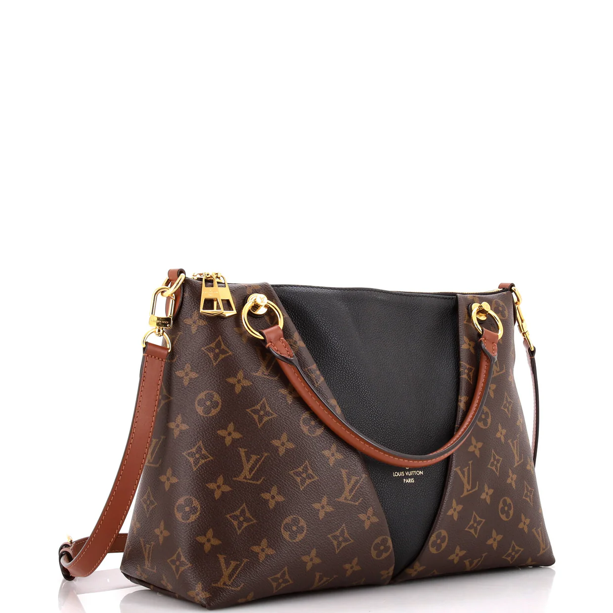 V Tote Monogram Canvas and Leather MM - Deep Luxury