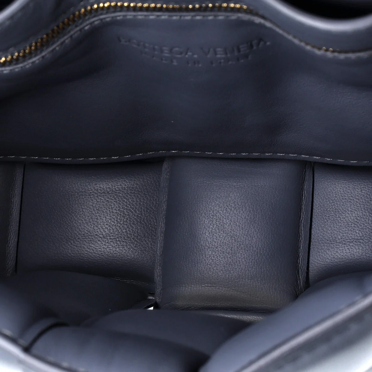 Cassette Crossbody Bag Padded Maxi Intrecciato Leather Small - Deep Luxury