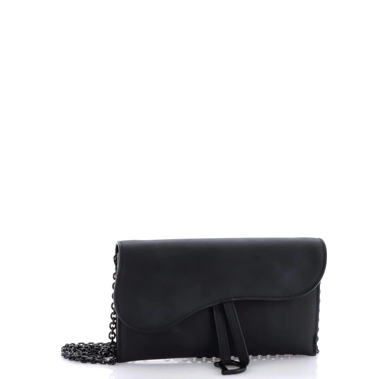 Ultra Matte Saddle Chain Wallet Leather - Deep Luxury