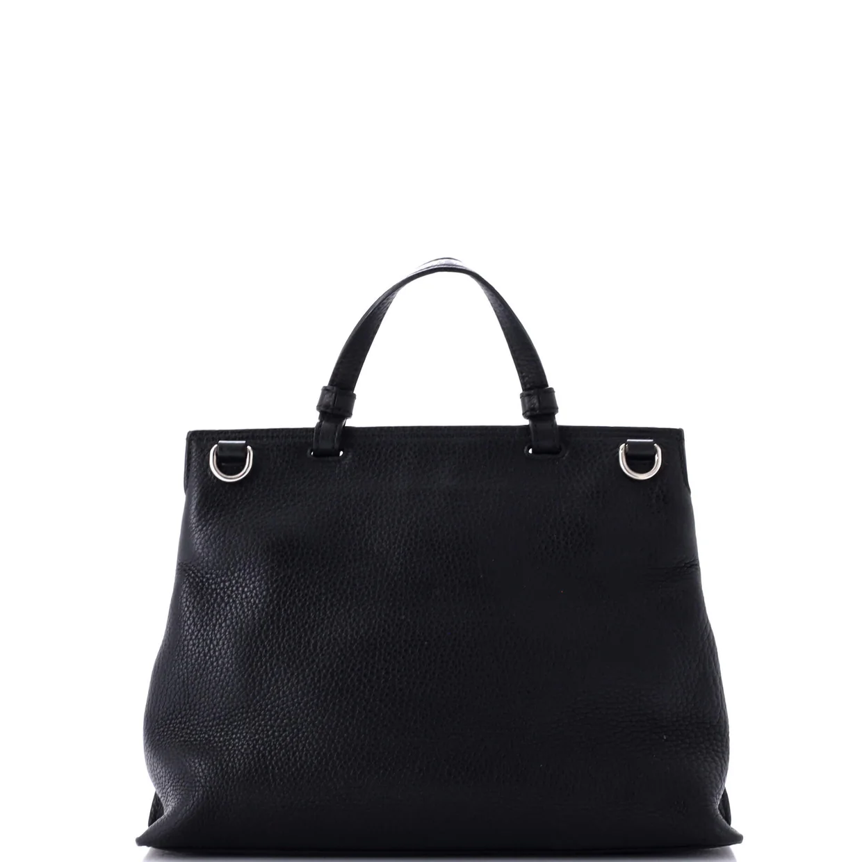 Bamboo Daily Top Handle Bag Leather Medium - Deep Luxury