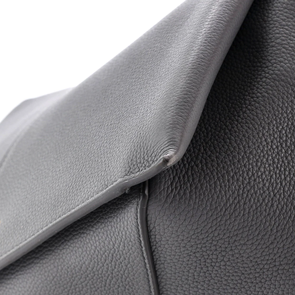 Tri-Fold Shoulder Bag Grained Calfskin Small - Deep Luxury