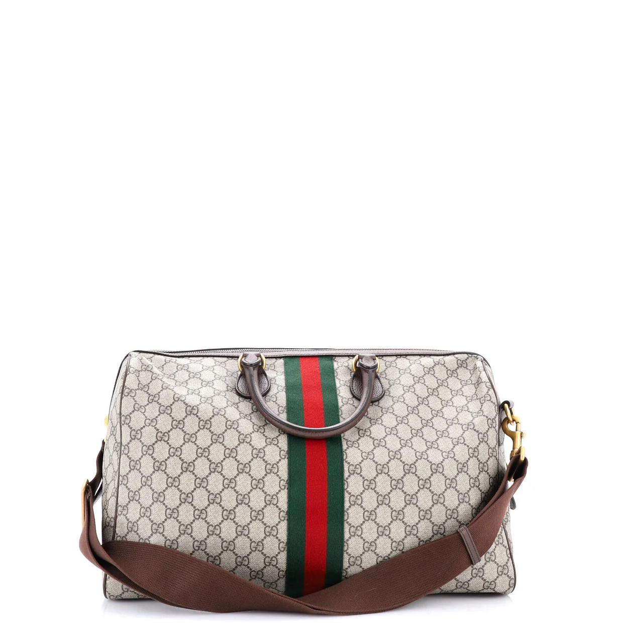 Ophidia Carry On Duffle Bag GG Coated Canvas Medium - Deep Luxury