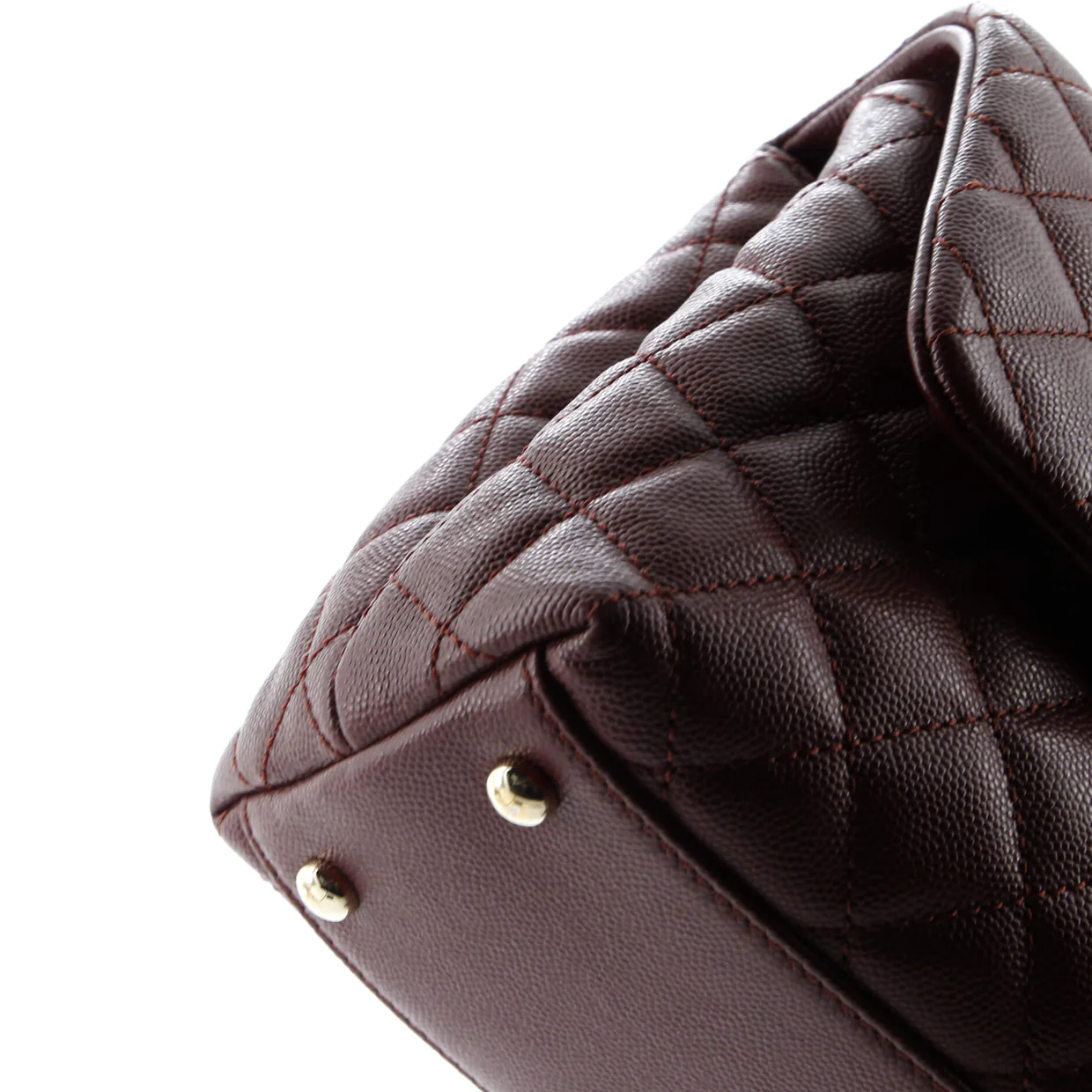 Coco Top Handle Bag Quilted Caviar Small - Deep Luxury