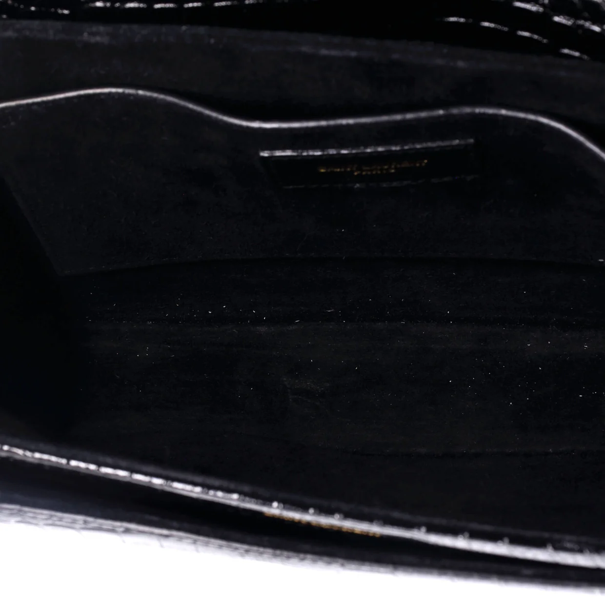 Le 61 Saddle Bag Crocodile Embossed Leather Medium - Deep Luxury