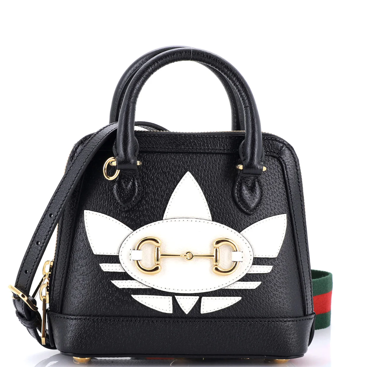 x Adidas Horsebit 1955 Top Handle Bag Leather with Applique Mini - Deep Luxury