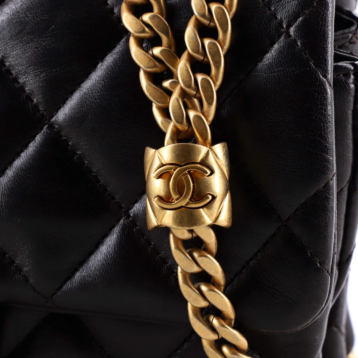 All Slide Long Flap Bag Quilted Lambskin Small - Deep Luxury