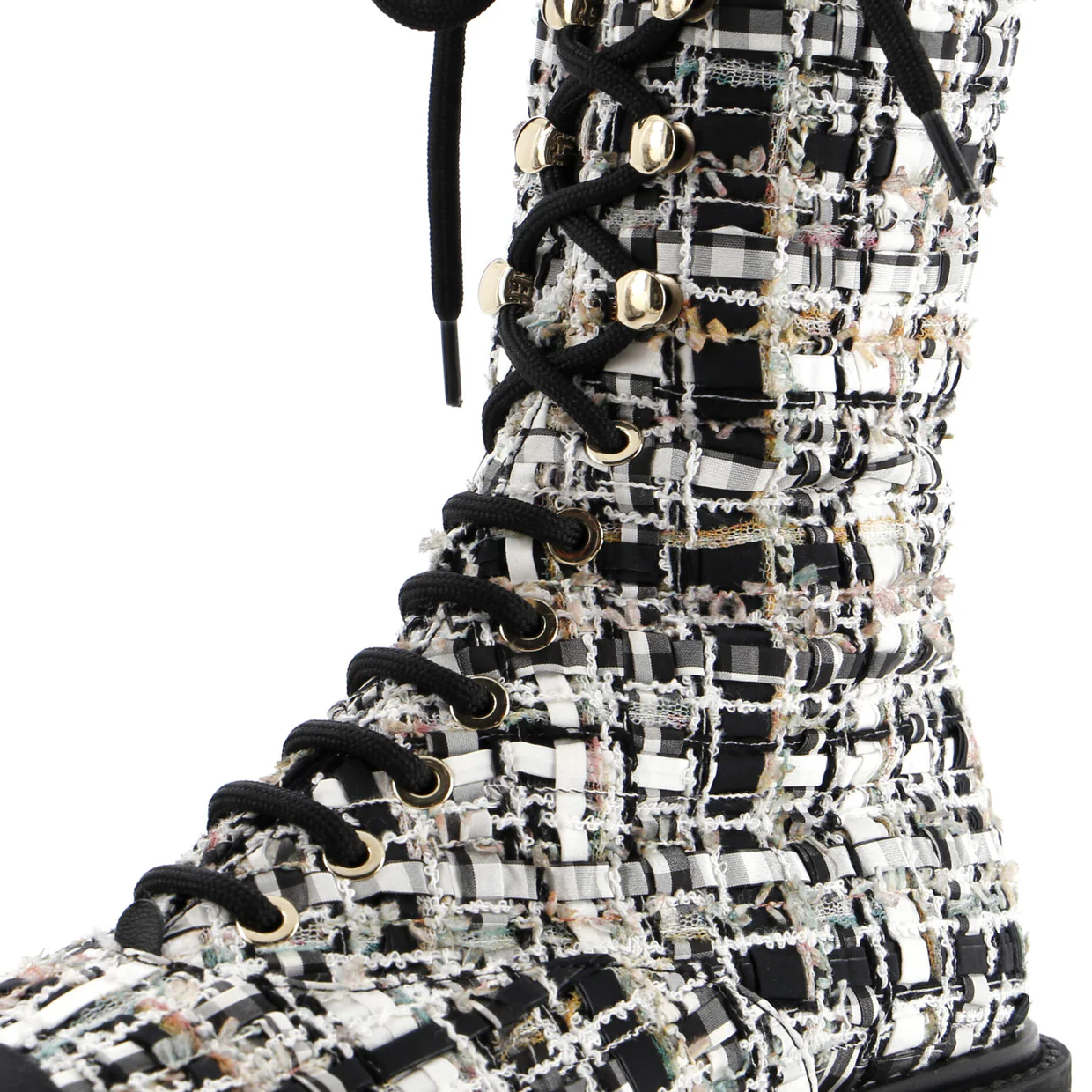 Women's Cap Toe Combat Boots Tweed - Deep Luxury