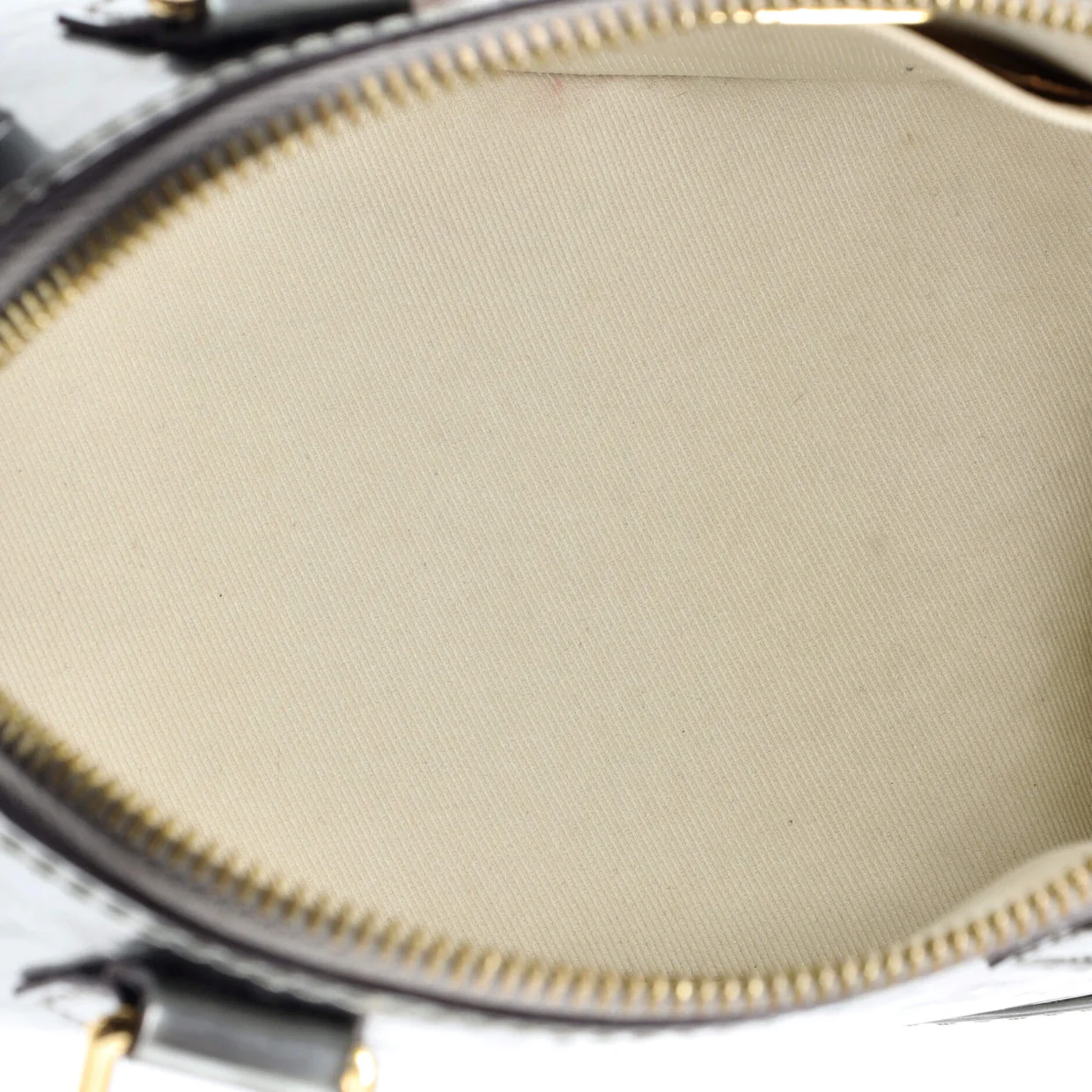 Alma Handbag Metallic Monogram Vernis with Leather BB - Deep Luxury