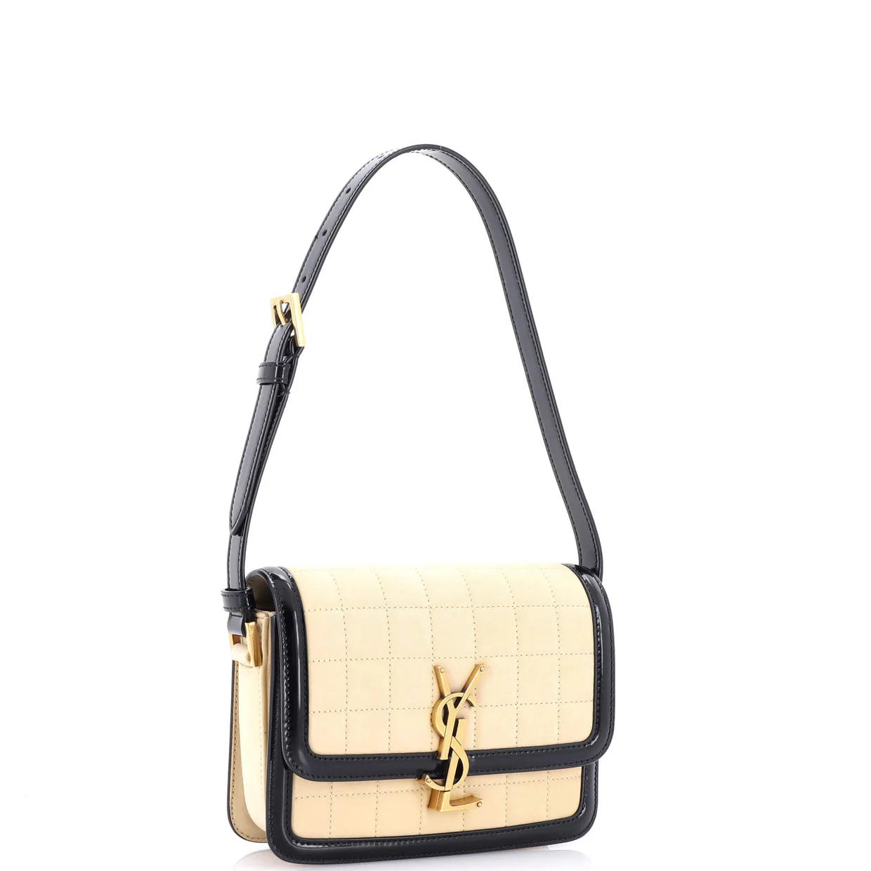 Solferino Bag Quilted Suede Small - Deep Luxury